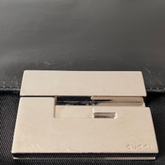 Vintage  Gucci Black Tote Bag,  Nylon and Leather - Picture 2 of 12